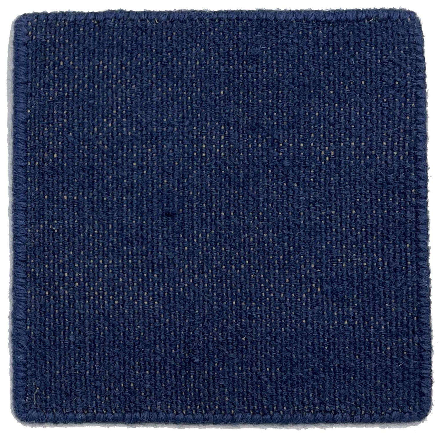 Flatweave dhurrie sample in cobalt blue