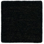 Flatweave dhurrie sample in ink black