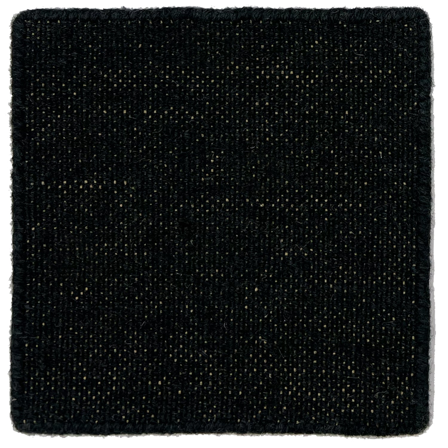 Flatweave dhurrie sample in ink black