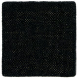 Flatweave dhurrie sample in ink black