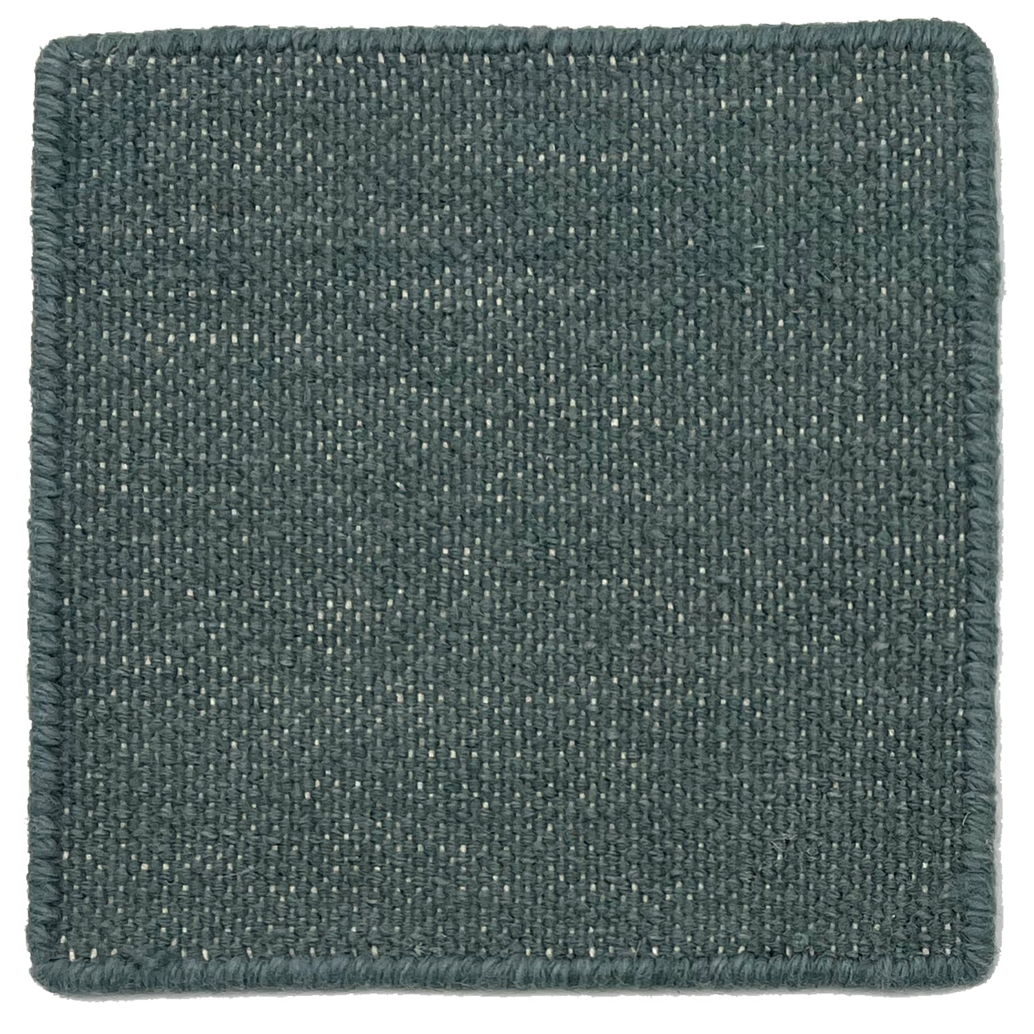 Flatweave dhurrie sample in cadet blue