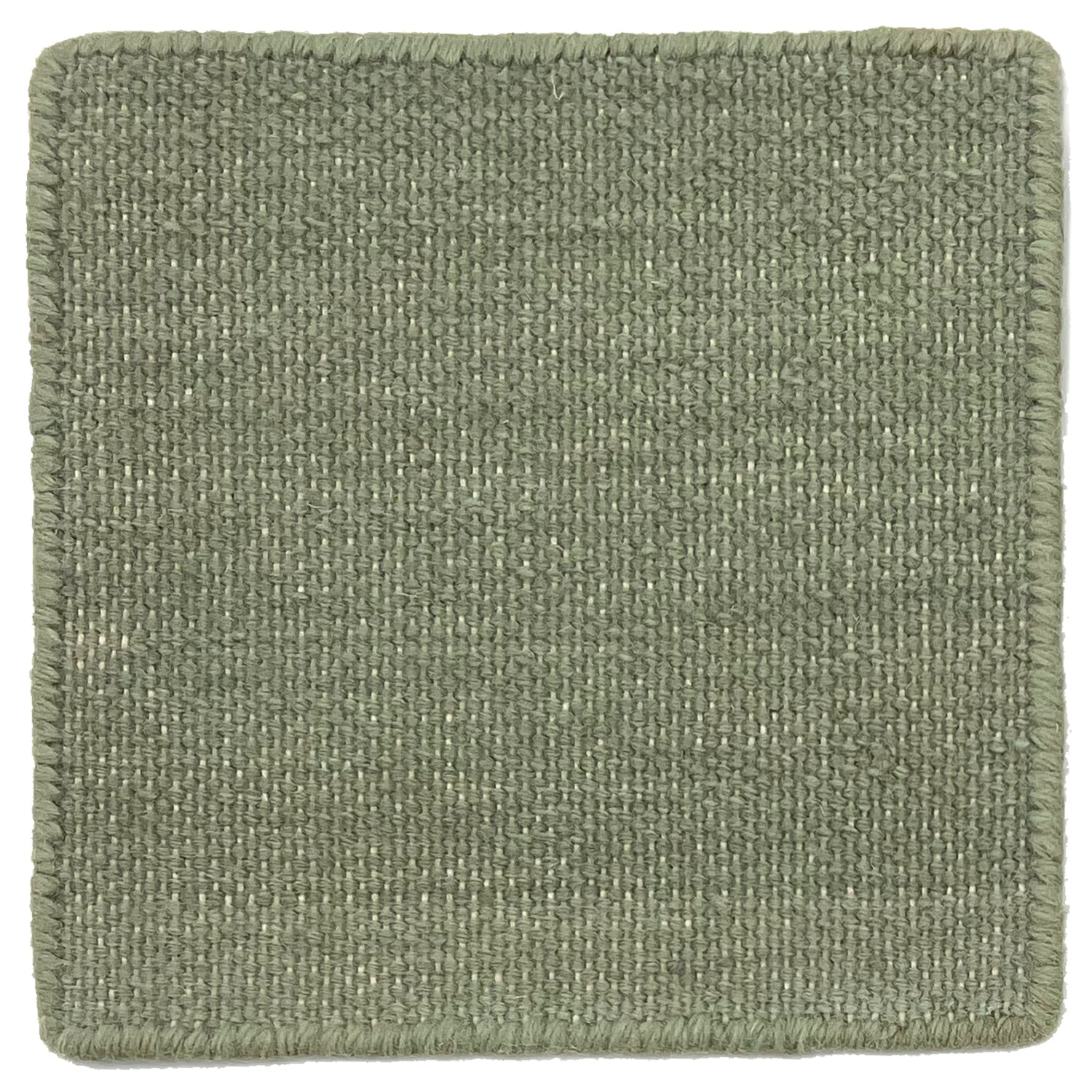 Flatweave dhurrie sample in celadon green
