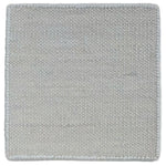 Flatweave dhurrie sample in silver grey.