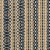 Striped flatweave runner in blue and cream