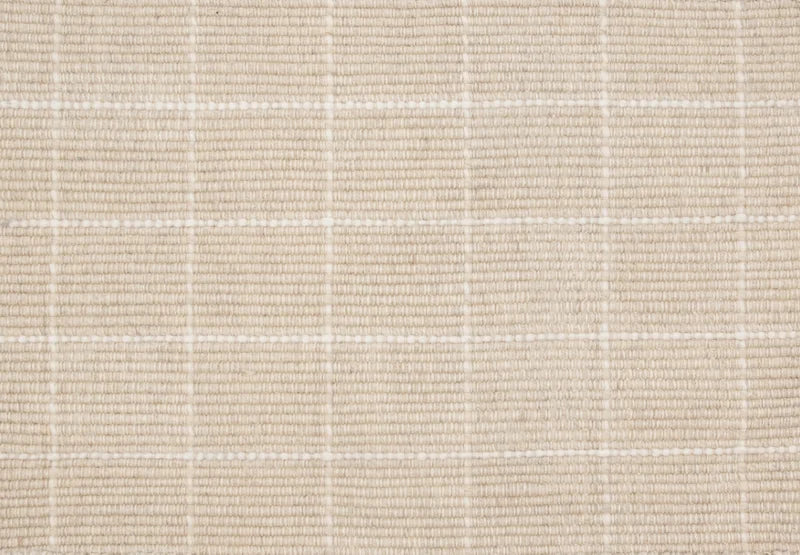 Broadloom carpet swatch in a checkered pattern in a white cream design