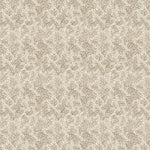 Coral pattern with tiny painted floral designs in tonal beige. 