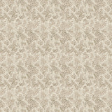 Coral pattern with tiny painted floral designs in tonal beige. 