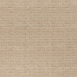printed linen fabric in a repeating abstract gridded pattern in tan on a cream field.