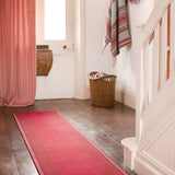 Striped flatweave runner in red 
