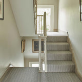 Striped flatweave runner in black and white