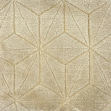 Handknotted carpet with carved star lattice design in cream