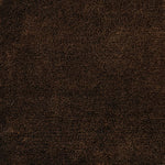 Handknotted rug solid cut pile in brown. 