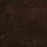Handknotted rug solid cut pile in brown. 