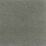 Handknotted rug in a cut pile & loop stripe in solid grey-green