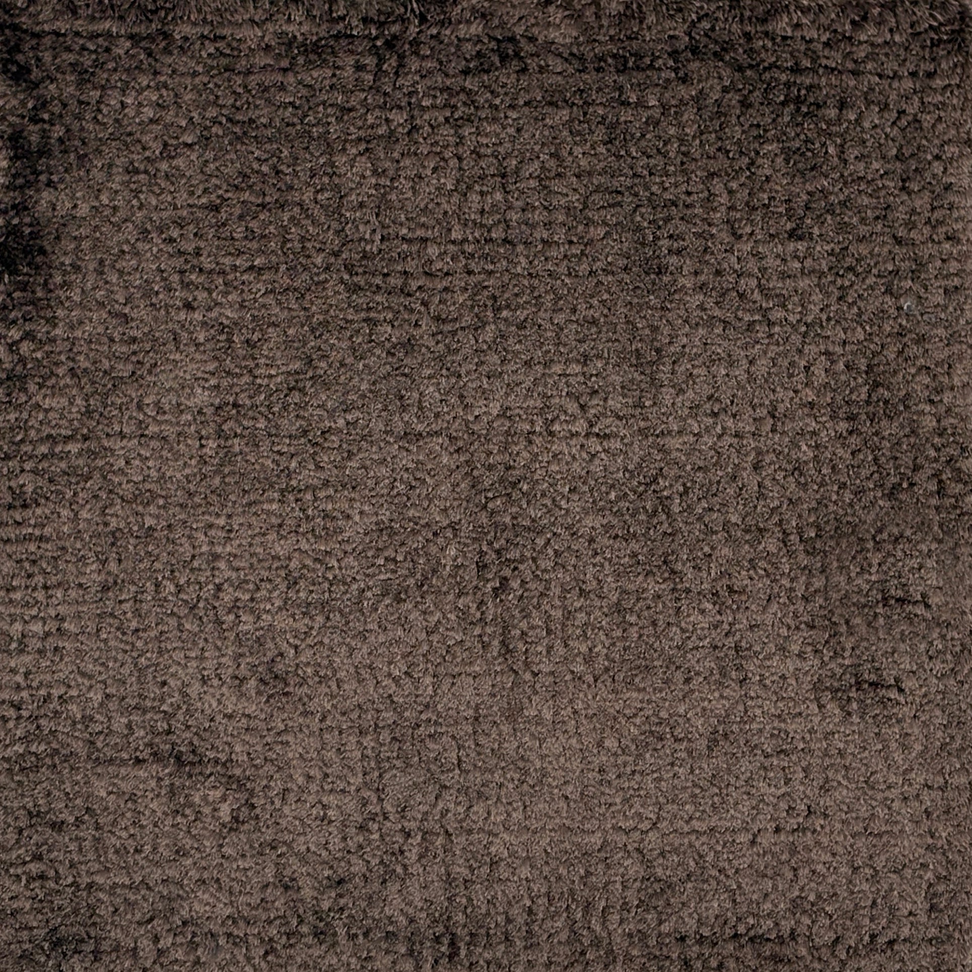 Handknotted silk cut pile rug in brown