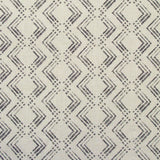 Fabric in a diamond grid pattern in charcoal on a tan field.