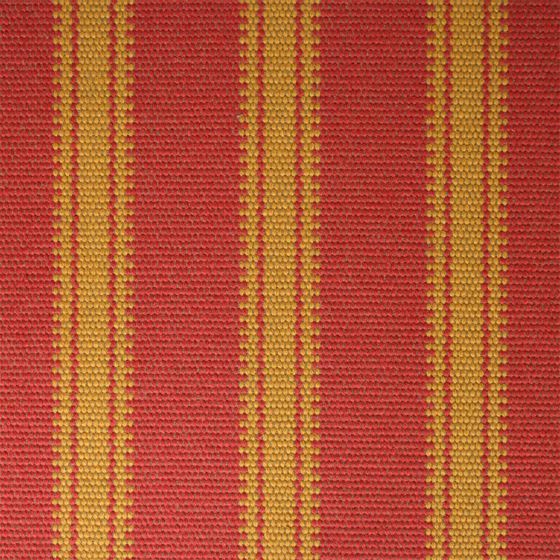 Striped flatweave runner in red and orange