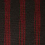 Striped flatweave runner in red and dark brown