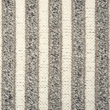 Broadloom carpet with stripes of cream and grey. 