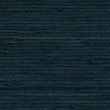 Detail of a jute grasscloth wallpaper in dark navy on a paper backing.