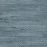 Detail of a jute grasscloth wallpaper in cadet blue.