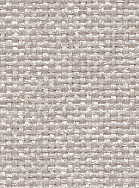 Detail of a metallic-rubbed paperweave grasscloth wallpaper in gray.
