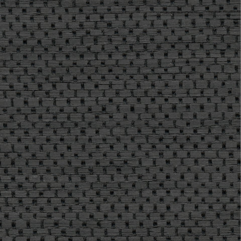 Detail of a paperweave grasscloth wallpaper in mottled charcoal.
