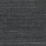 Detail of a sisal grasscloth wallpaper in mottled charcoal on a paper backing.