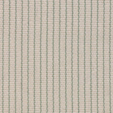 Handwoven fabric detail in a cream and sage green stripe.