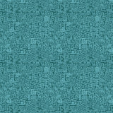Hand drawn Greek Key pattern in tonal teal.