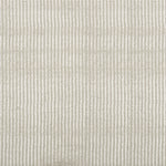 Broadloom carpet sample in a thin ribbed stripe in light grey. 
