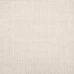 Broadloom carpet sample in a thin ribbed stripe in ivory.
