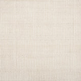Broadloom carpet sample in a thin ribbed stripe in ivory.