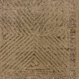 Close-up of a textured brown carpet with a subtle pattern