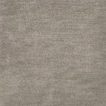 Handknotted rug with solid cut pile in grey wool and silk