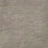 Handknotted rug with solid cut pile in grey wool and silk