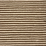 Flatweave rug in a knobby texture in thin brown and cream stripes. 