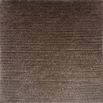 Handknotted solid cut pile rug in brown wool. 