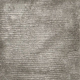 Handknotted rug with solid cut pile in grey silk