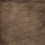 Handknotted rug with solid cut pile in warm brown wool. 