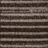 Flatweve rug with a raised brained stripe in brown on a cream textured field. 