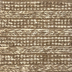 Flateave rug with a textural braided stripe in mixed brown and cream fibres. 