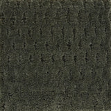 Handknotted hi-lo diamond lattice patterned rug in dark charcoal grey.