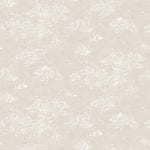 Painterly cloud pattern in white on a beige watercolor field.