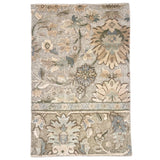 Decorative rug with floral patterns on a white background