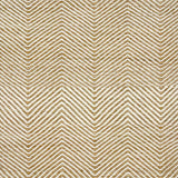Woven rug swatch with thin chevron pattern in white and taupe