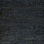 Close up of a rug in a sumak weave in navy blue.