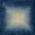 Textured blue and beige square ombré pattern