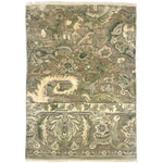 Decorative rug with intricate patterns on a plain background