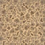 Handknotted rug with abstract animal motif in  neutral colors.  